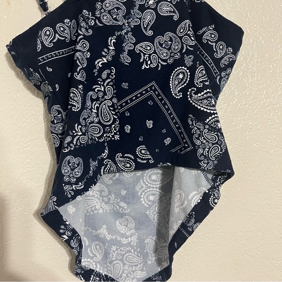 No Boundaries Bandana Tank Top Dark Blue Size Small - Picture 5 of 5